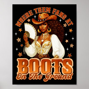 Stiefel Am Boden Wo Sind Diese Fans Western Cow Poster