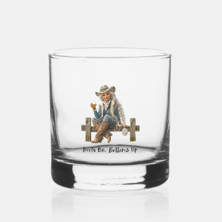 Stiefel An Untendrunter Cowgirl Whiskey Glas