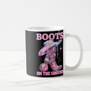 Stiefel auf dem Boden Boot Cowboy Western Cowgirl Kaffeetasse