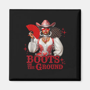 Stiefel auf dem Boden Boot Cowboy Western Cowgirl Magnet