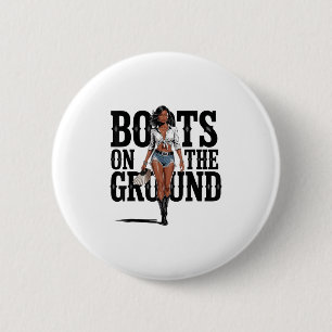 Stiefel auf dem Boden schwarze Cowgirl Melanin Fra Button