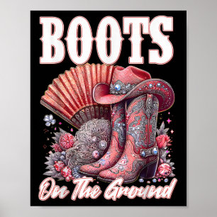 Stiefel auf dem Bodner Cowboy Western Cowgirl Ich Poster