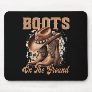 Stiefel auf dem Bodner Cowboy Western Cowgirl Mousepad