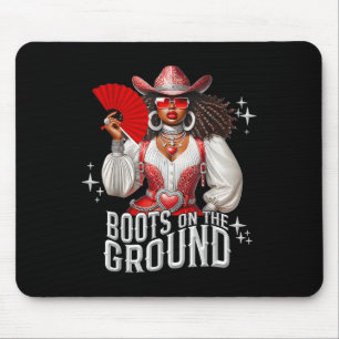Stiefel auf dem Cowboy-Western Cowgirl Linedan Mousepad
