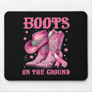 Stiefel auf dem Western Cowgirl Brustkrebs am Bode Mousepad