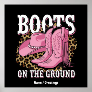 Stiefel auf dem Western Cowgirl Linedance Poster