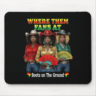 Stiefel auf der Erde Junetzehnte Cowgirl, wo sie Mousepad