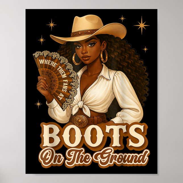 Stiefel auf der Erde Junetzehnte Cowgirl, wo sie Poster (Vorne)