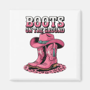 Stiefel auf der Landschaft Cowboy Western Cowgirl Magnet
