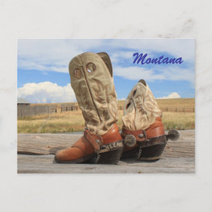 Stiefel aus Montana Postkarte