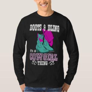 Stiefel-Bling Es ist eine Cowgirl-Sache Landleben T-Shirt