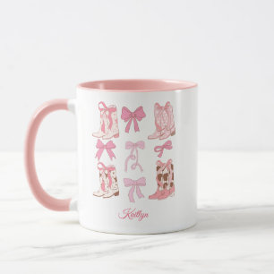 Stiefel & Bögen Cowgirl Personalisierter Kaffeebec Tasse