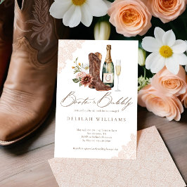 Stiefel & Bubbly Chic Cowgirl Western Brautparty Einladung