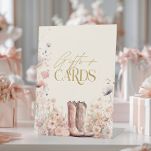 Stiefel & Bubbly Floral Cowgirl Gifts Karten Brida