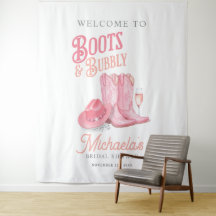 Stiefel & Bubbly Western Cowgirl Pink Brautparty