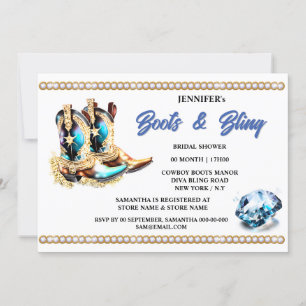 Stiefel   Diamant Cowgirl Stiefel Western Bridal Einladung