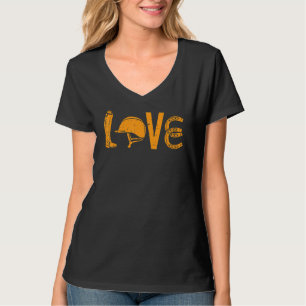 Stiefel Helmet Horseshoe Liebe Reiten Reitpferd Re T-Shirt