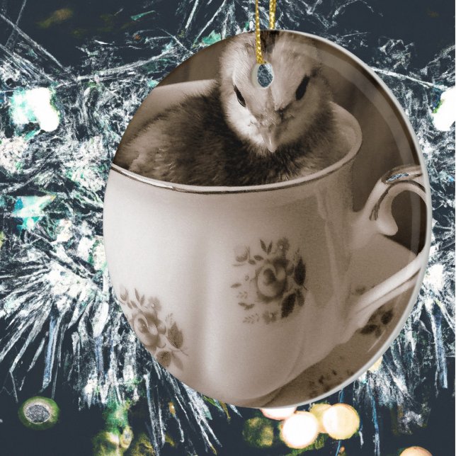 Stiefel in einem Teacup Keramik Ornament (Von Creator hochgeladen)