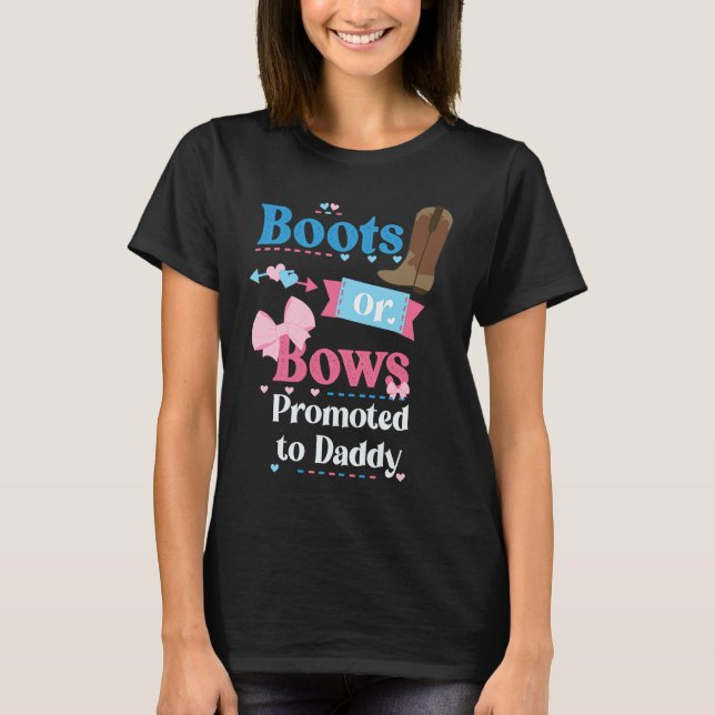 Stiefel oder Bogen, die bei der Aufdeckung von Dad T-Shirt (Vorderseite)