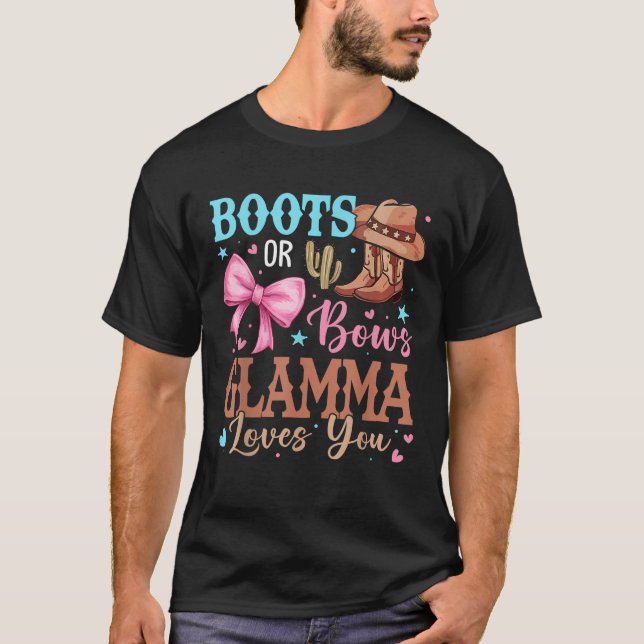 Stiefel oder Bögen Geschlechtsdekorationen Glamma  T-Shirt (Vorderseite)