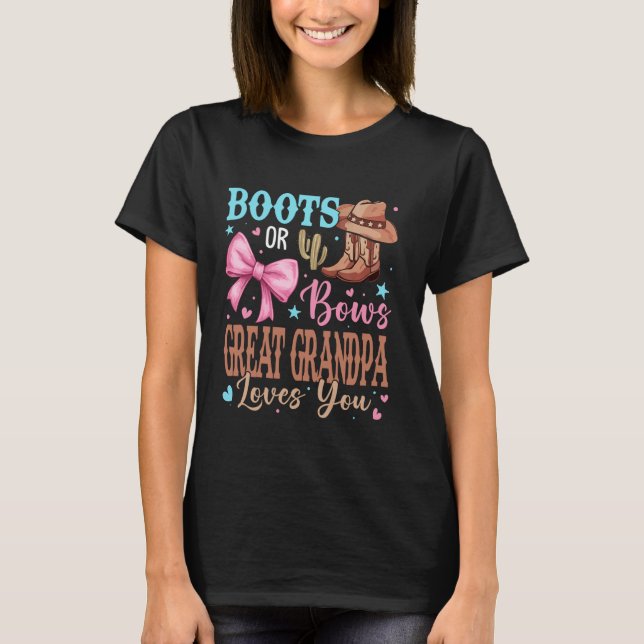 Stiefel oder Bögen Geschlechtsenthüllungsfeier Ank T-Shirt (Vorderseite)