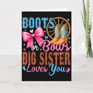 Stiefel oder Bögen Große Schwester liebt dich Gesc Karte