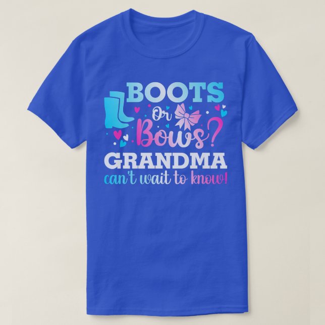 Stiefel oder Bogen Großmutter Geschlecht zeigen Ki T-Shirt (Design vorne)