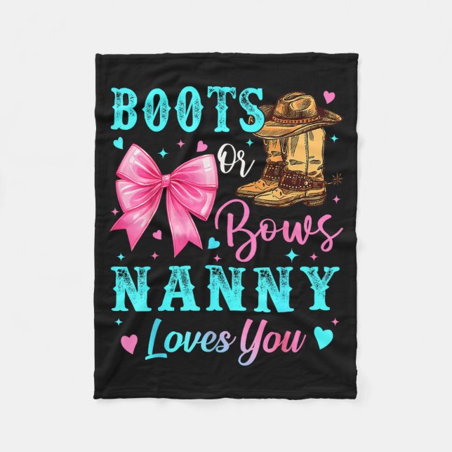 Stiefel oder Bögen Nanny liebt dich Geschlecht Ent Fleecedecke (Vorderseite)