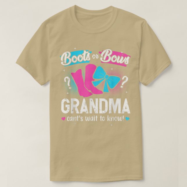 Stiefel oder Bogen Niedliche Schwangerschaft Ankün T-Shirt (Design vorne)