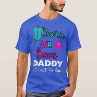 Stiefel oder Bows Baby Gender Reveal Party Matchin T-Shirt