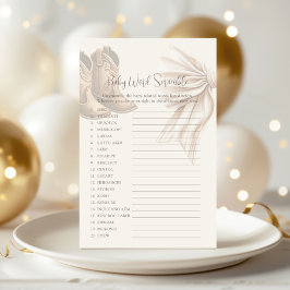 Stiefel oder Bows Gender Reveal Baby Word Scramble