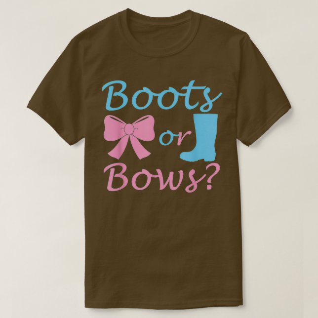 Stiefel oder Bows Gender Reveal Party Idea for dad T-Shirt (Design vorne)