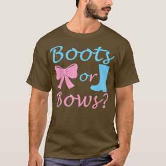 Stiefel oder Bows Gender Reveal Party Idea for dad T-Shirt