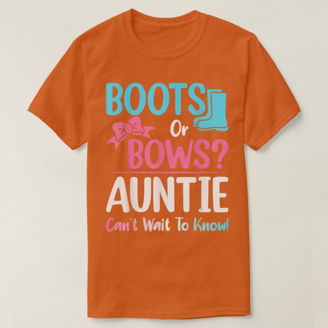 Stiefel oder Bows Tante Geschlecht Aufdeckung Schw T-Shirt (Design vorne)
