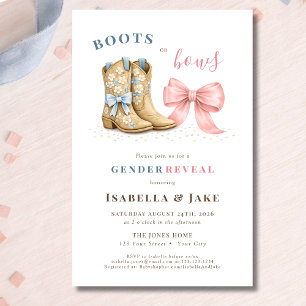 Stiefel oder Schleifen Western Thema Geschlechtere Flyer