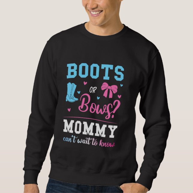 Stiefel oder Stiefel Mami Gender offenbaren rosa o Sweatshirt (Vorderseite)