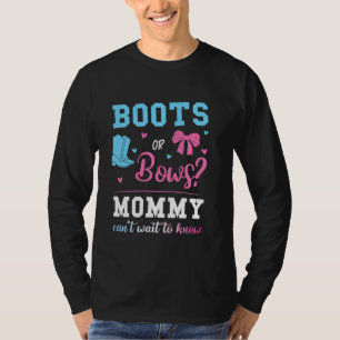 Stiefel oder Stiefel Mami Gender offenbaren rosa o T-Shirt