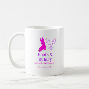 Stiefel & prickelnde Champagnerflasche Brautparty  Kaffeetasse