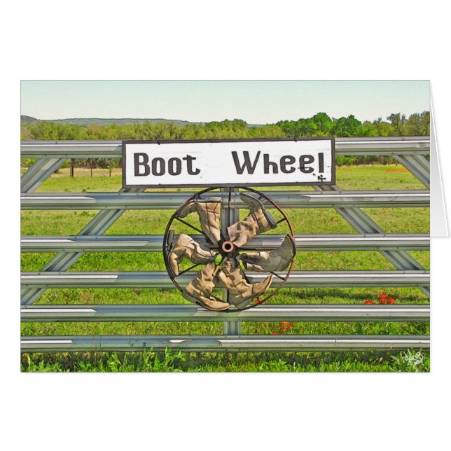 Stiefel-Rad auf Hwy 290 nahe Johnson City, TX (Vorderseite (Horizontal))