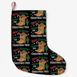 Stiefel rutschen um den Weihnachtsbaum Cowboy-Weih Kleiner Weihnachtsstrumpf