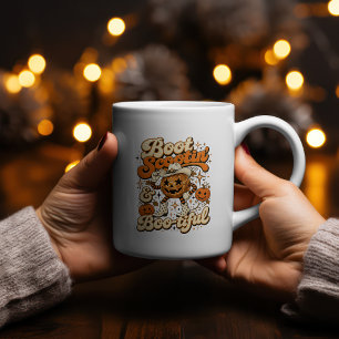 Stiefel-Scootin- und hübsches Western-Halloween-De Zweifarbige Tasse