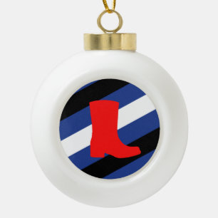 Stiefel-Stolzflagge Keramik Kugel-Ornament