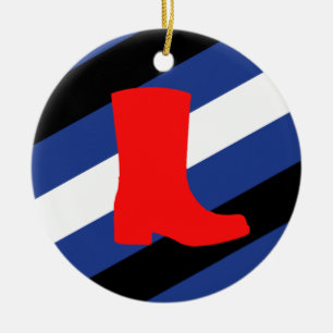 Stiefel-Stolzflagge Keramik Ornament