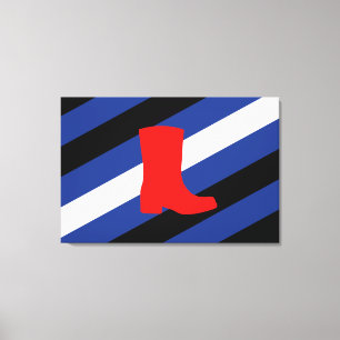 Stiefel-Stolzflagge Leinwanddruck