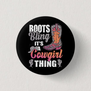 Stiefel und Bling seiner ein Cowgirl Ding Western Button
