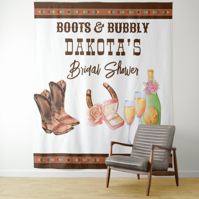 Stiefel und blubbly Western Cowgirl Foto Hintergru Wandteppich (Beispiel)
