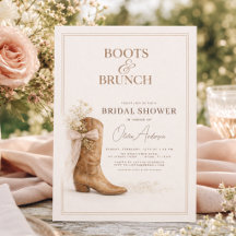 Stiefel und Brunch Florales Schleifen Brautparty