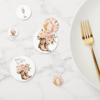 Stiefel und Bubbly Brautparty Confetti Konfetti