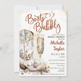 Stiefel und Bubbly Western Bride Wild West Country Einladung