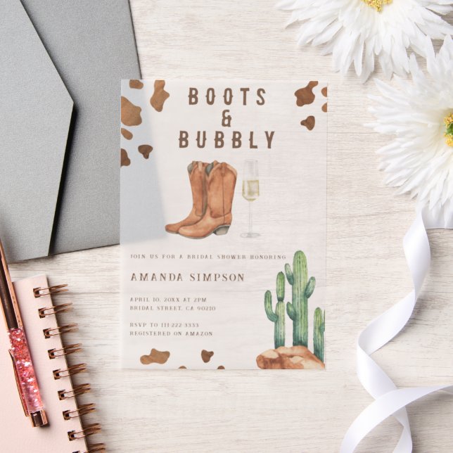 Stiefel und Bubbly Western Rodeo Brautparty (Hochzeit)
